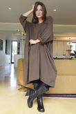 Donegal Cotton Jersey Sac Dress Chocolate /14 =